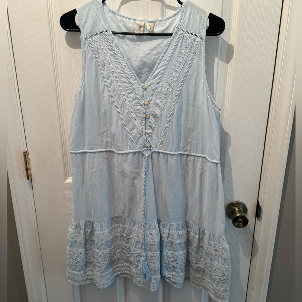 Joie Sundress Sleeveless Pale Blue Lined Size L